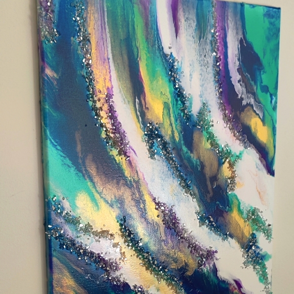 Original Colorful Abstract Acrylic Painting - Picture 3 of 5